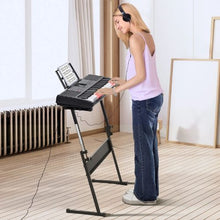 88-Key Folding Keyboard Piano with Bluetooth MIDI Stand & Touch Sensitive Keys for Beginners