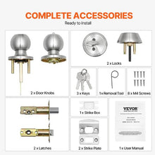 Door Knob & Deadbolt Lock Set for Entrance Doors
