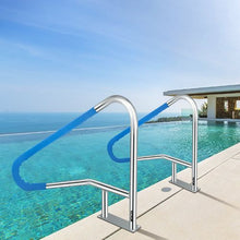 55 x 32 In Stainless Steel Pool Rail 250 lb Capacity Blue Grip Cover (Silver)