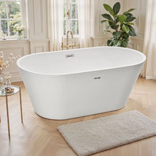 59 Inch Acrylic Freestanding Bathtub for Modern Bathroom or Remodel Projects