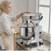 Commercial Food Mixer 14L, 550W 3-Speed Stand Mixer with Stainless Steel Bowl & 3 Attachments