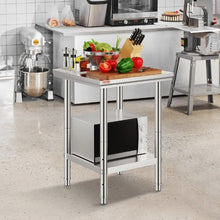 24 X 24 In Stainless Steel  Work Food Prep Table for Kitchen GZT60-6080