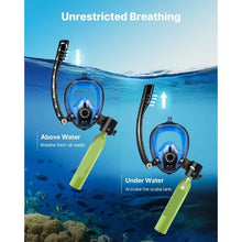 0.5L Mini Scuba Tank with Sub-Mask Portable Diving Cylinder Reusable Emergency Pony Bottle for Snorkeling