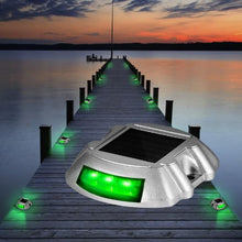4-Pack Solar Driveway Lights, Waterproof LED Green for Pathway & Walkway