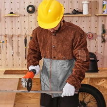 Flame Resistant Cowhide Leather Welding Cape Sleeve – Heat-Resistant Safety Gear for Welding & Blacksmithing (M Size)