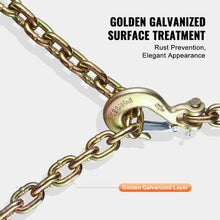 3/8 In Heavy Duty Transport Binder Chain with Clevis Snap Hook for Transporting Towing Truck Tie Down (Pack Of 2)