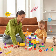 153-Piece Motorized Marble Run Set with Elevator & 30 Marbles – STEM Maze Race Track Toy for Kids 3+