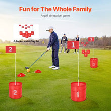 6-Hole Backyard Golf Chipping Game, Portable Outdoor Golf Game for Adults and Kids