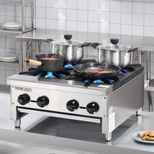 Commercial 4-Burner Gas Stove 112,000 BTU Propane/Natural Gas Range Stainless Steel