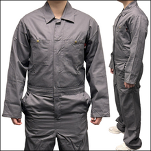 FR Gray Coveralls – 7-8 oz 100% Cotton, NFPA 2112 Class 2 Flame Resistant, Machine Washable Workwear