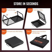 57x28.5x23 cm Folding Campfire Grill Heavy Duty Steel  for Outdoor Open Flame Cooking