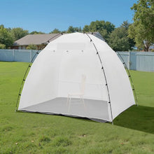 91.7 x 67.7 x 74.8 in Portable Paint Booth Tent with Built-In Floor & Mesh Screen