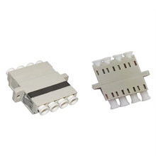Multimode LC/UPC Quad Fiber Optic Adapter with Flanges FB10-1103-LC/PC