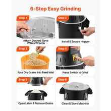 600W Electric Grain Mill Grinder - High Power Commercial Spice Pulverizer for Grains Spices Coffee Corn & More (6.6 Gal Capacity)