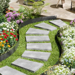 39 x 5 Inch Black Rust-Resistant Garden Edging Border Steel Landscape Edging ZY-39X5-5Black (Pack of 5)