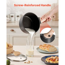 1.5 QT Saucepan Nonstick Saucepan with Tempered Glass Lid for Kitchen