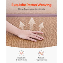 80 x 55 In Japanese Tatami Mat Foldable Rattan Floor Mat Non-Slip Sleeping Mat for Yoga & Meditation