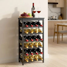 24 Bottle Detachable Wine Rack For Kitchen Cellar Bar Dining Room (6-Tier)