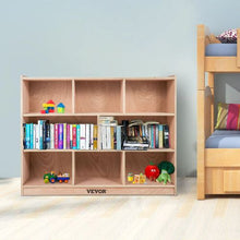 8-Compartment Cubby Mobile Storage Cabinet 3-Shelf Classroom Furniture Natura
