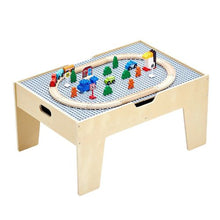 30.5x21.6x15.7 Inch 290-Piece Activity Play Table with Wooden Train Set & Storage – For Kids 3+