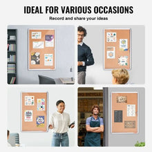 36" x 24" Aluminum Frame Enclosed Cork Board with 2 Keys for School Home Office CCB-2436