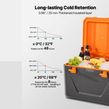 63 QT Hard Cooler with Ice Retention Lightweight Rigid Material Insulated Portable Cooler Suitable for Family Picnics and Long Trips ST6000