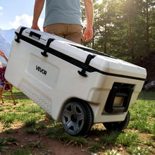 106 Qt Rolling Hard Cooler with Wheels Leak-Resistant 48-Hour Ice Retention Insulated Ice Chest