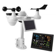 7-in-1 Wi-Fi Weather Station 7.5-Inch Color Display Solar Outdoor Sensor Temperature Humidity Wind & Rain