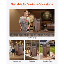5 Gallon Insulated Beverage Dispenser with Spigot & Handle 19 L Hot & Cold Drink Server (Brown)