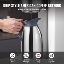 12-Cup Commercial Drip Coffee Maker with Thermal Carafe – Stainless Steel Pour-Over Brewer for Restaurant Office Cafe