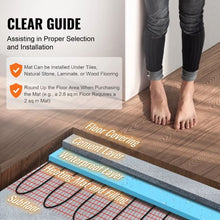 20 Sq.ft Electric Floor Heating Mat with Digital Thermostat & Installation Monitor