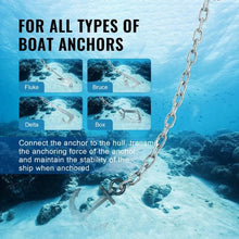 Windlass Anchor Rode & Chain Kit 5/16" x 15' Chain + 1/2" x 200' Nylon Rope 2373 lbs WLL Galvanized Boat Anchor Line