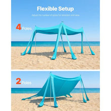 10 x 10 ft  Beach Tent Sun Shelter UPF50+ Sun Protection and Easy Pop Up Beach Canopy with Sandbags for Family Camping (Green)