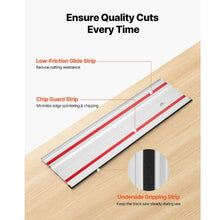 55-Inch Track Saw Guide Rail Kit 2 Aluminum Rails 1 Connector Compatible with Makita Festool & WEN