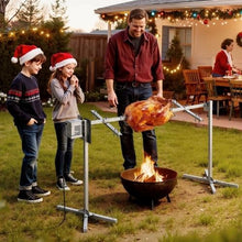 Electric Rotisserie Grill 120V 8-Level Height 132 LB Capacity 38W Motor Stainless Steel