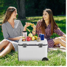45 Qt Wheeled Hard Cooler Insulated Ice Chest Heavy-Duty Handles Cup Holder Lightweight