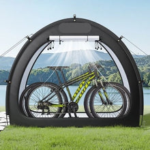 Bike Storage Tent 1–2 Bikes Waterproof Outdoor Tent Ventilated Window Fiberglass Frame