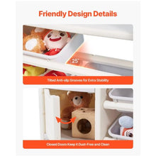Kids Toy Storage & Bookshelf Organizer (Gray/Beige)