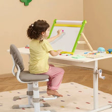 Kids 3-in-1 Foldable Tabletop Art Easel with Whiteboard & Chalkboard for Kids