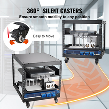 23''-40'' Adjustable Depth 9U 4-Post Open Frame Server Rack