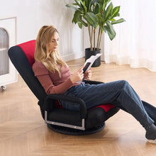 360° Swivel Floor Gaming Chair with Armrests – (Red/Black)