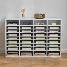 36 Compartment Desk Literature Organizer File & Mail Sorter – (White)