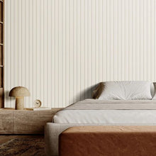 96 x 6 In Wood Slat Acoustic Panels for Modern Wall Matte White (Pack of 8)