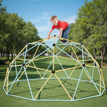 10FT Geometric Dome Climber 1000LBS Capacity Jungle Gym with 2 Basketballs & Octopus Net Easy Assembly for Kids 3-10