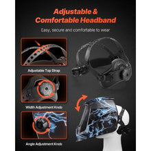 Auto Darkening Welding Helmet, 3.66" X 1.69" Solar-Powered, 2 Arc Sensors, Shade 4/9-13 for TIG MIG ARC Welding - CRIUS Series