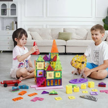 Magnetic Tiles Building Blocks Set STEM Construction Toys for Kids Ages 5+ (Pcs of 181)