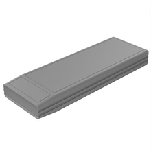 2.40"W x 6.99"L x 0.85"H Handheld Enclosure With Industrial Battery Door M8,IND,GY