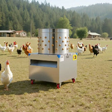 Chicken Plucker Machine – 19.7" Drum 2HP 275RPM 106 Fingers Stainless Steel with Transport Wheels