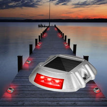 4-Pack Solar Driveway Lights, Waterproof LED Red for Pathway & Walkway