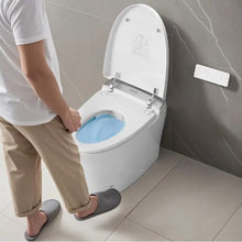 Smart Elongated Toilet with Air Drying Heated Seat Clean Nozzle Auto Freshening Remote Control & LED Display (Automatic Opening)